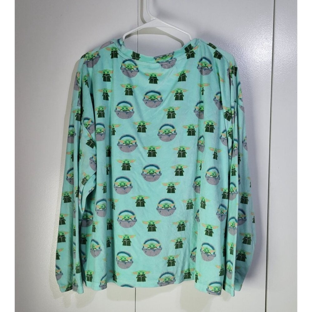 Star Wars Womens XXL Baby Yoda Pajama Sleep Top Long Sleeve I NEED SPACE - Picture 2 of 7